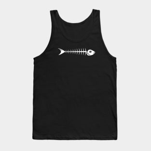Fish Skeleton Design Artwork Tank Top